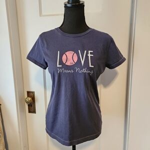 American Eagle Outfitters "LOVE means nothing" Tennis Themed Short Sleeve Tee
